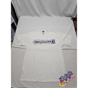 Del Sol Mens White Aruba Shirt Heavyweight Double Sided Coral Flowers 1999 Xl